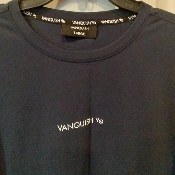 Vanquish Navy Blue Crew Neck Long Sleeve Shirt  Size L - Picture 2 of 11